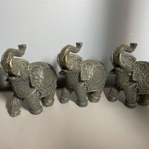 Elephant Statue Figurine Decorations Small Lightweight  Lot of 3